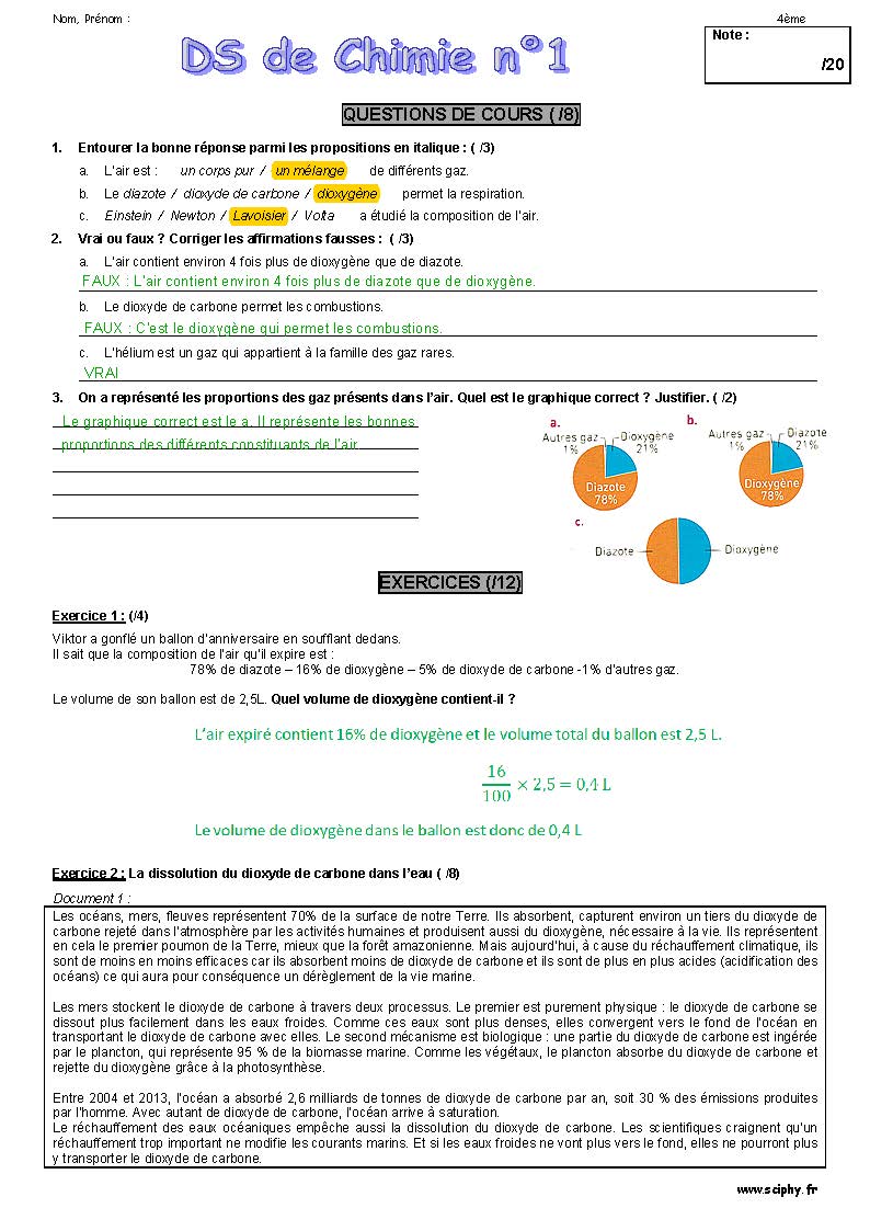 DS 1 composition de lair 2025 2026 correctoion Page 1